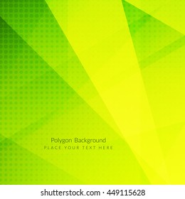 Abstract green color polygonal shape background

