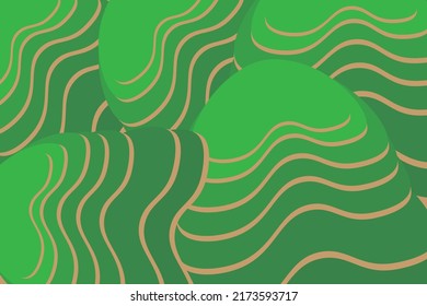 Abstract green color shape, vector illustration