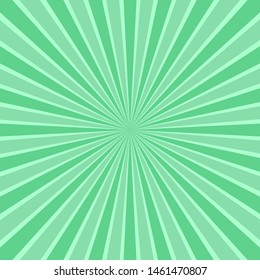 abstract green color sunburst pattern as  ray light background. vector illustration