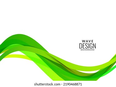 Abstract green color wave design element wavy abstract background vector