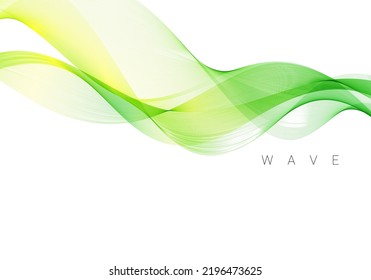Abstract green color wave design element wavy abstract background vector