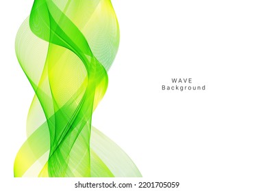 Resumen de diseño de onda de color verde elemento de fondo ondulado abstracto vector