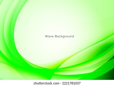 Abstract green color wave design element wavy abstract background vector
