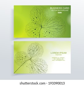 Abstract green colorful business card