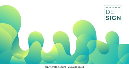 abstract green colorful gradient background template