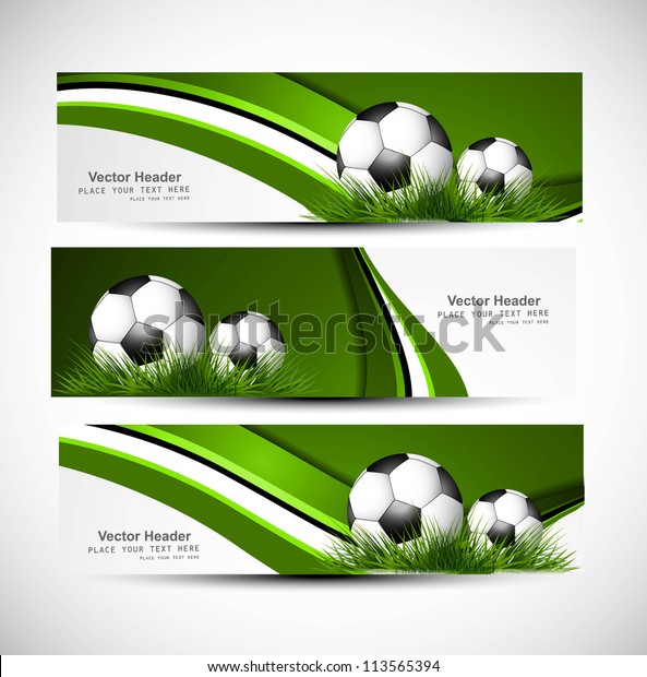 Abstract Green Colorful Headers Soccer Ball Stock Vector (Royalty Free ...