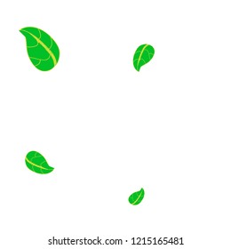 Abstract green colorful Leaves background pattern - Illustration , Textile, Plant, Leaf, Wallpaper, white background, Painted Image, Springtime, Season, Leaf, wallpaper