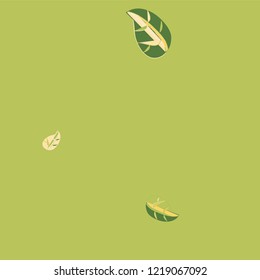 Abstract green colorful Leaves background pattern - Illustration , Textile, Plant, Leaf, Wallpaper, white background, Painted Image, Springtime, Season, Leaf, wallpaper