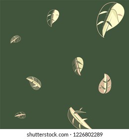 Abstract green colorful Leaves background pattern - Illustration , Textile, Plant, Leaf, Wallpaper, white background, Painted Image, Springtime, Season, Leaf, wallpaper