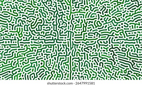 ABSTRATO VERDE LINHAS COLORIDAS TURING PADRÃO ÁSPERO DESIGN REAÇÃO DIFUSÃO VETOR DE FUNDO BOM PARA PAPEL DE PAREDE, TAMPA, PÔSTER 