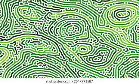 ABSTRATO VERDE LINHAS COLORIDAS TURING PADRÃO ÁSPERO DESIGN REAÇÃO DIFUSÃO VETOR DE FUNDO BOM PARA PAPEL DE PAREDE, TAMPA, PÔSTER 