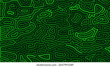 ABSTRATO VERDE LINHAS COLORIDAS TURING PADRÃO ÁSPERO DESIGN REAÇÃO DIFUSÃO VETOR DE FUNDO BOM PARA PAPEL DE PAREDE, TAMPA, PÔSTER 