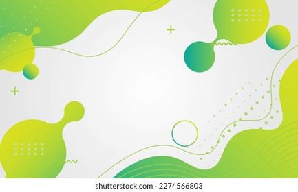Abstract green colorful template banner with gradient color and small polka dot technology background Design with liquid shape vector design