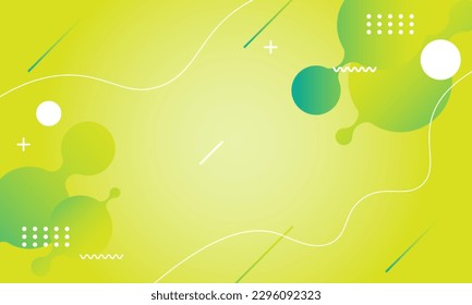 Abstract green colorful template banner with gradient color and small polka dot technology background Design with liquid shape vector design