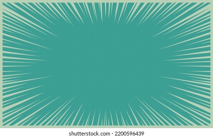 Abstract green comic zoom. Modern illustration.