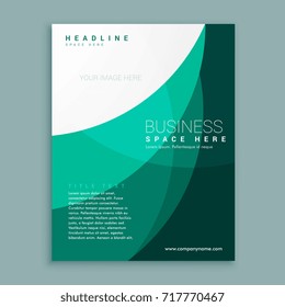 abstract green company magazine cover page brochure design