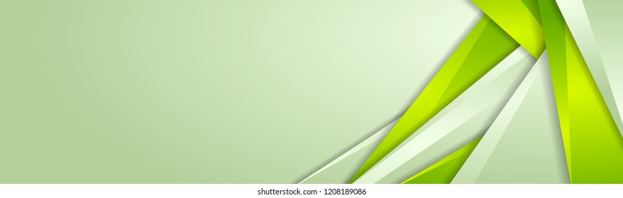 Abstract green corporate material banner design. Vector tech header background