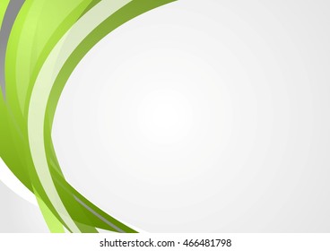 Abstract Green Corporate Waves Vector Background