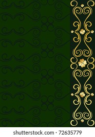 abstract green creative floral pattern background, vector illustration
