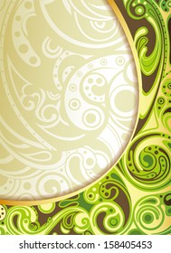 Abstract Green Curve Background