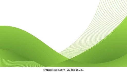 abstract green curve background for business