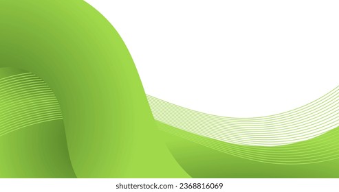 abstract green curve background for business