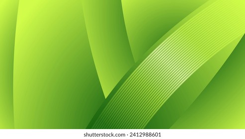 abstract green curve background for business