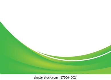 Abstract Green Curve Background Design, Natural Stylish Green Background Template Vector