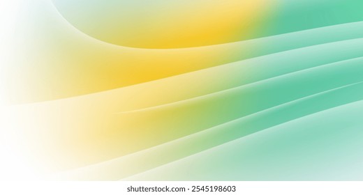 Abstract green curve background. Fluid shapes composition. Vector illustration