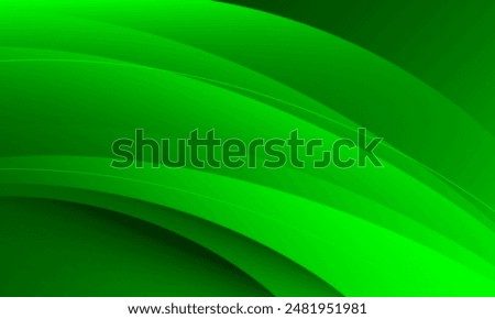 Abstract green curve background. Fluid shapes composition. Vector illustration