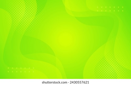 Fondo abstracto de la curva verde, fondo de pantalla dinámico de degradado verde con formas de onda fluida. Adecuado para plantillas, banners de ventas, eventos, anuncios, sitios web y páginas