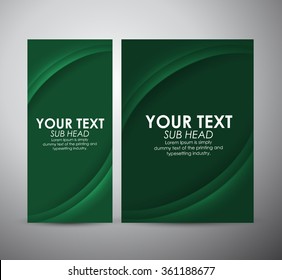 Abstract green curve line. Graphic resources design template. Vector illustration