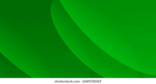 Abstract Green Curved Background with Modern Gradient Shapes, Modern Trendy design in Vector Illustration