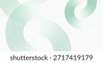 Abstract Green Curved Line Pattern on White Background with Minimal Modern Style. Modern creative trendy design in vector illustration