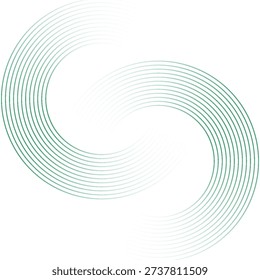 Abstract Green Curved Line Pattern on White Background with Minimal Modern Style. Modern creative design