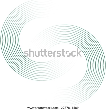 Abstract Green Curved Line Pattern on White Background with Minimal Modern Style. Modern creative design
