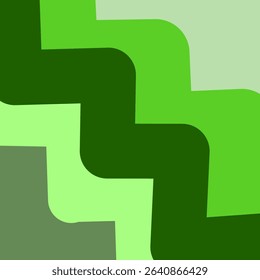 abstract green curved lines for design