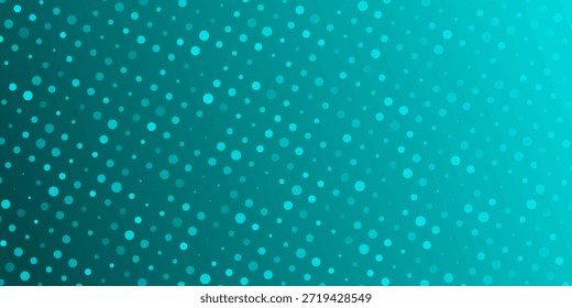 Abstractas patrón de puntos verdes y cian con fondo de gradiente suave. Diseño abstracto digital moderno que representa la tecnología, los datos y los conceptos de red adecuados para el Web, las presentaciones y el Diseño gráfico.