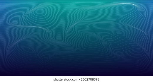 abstract green dark blue  gradient background, business technology digital communication template, illustration element, future banner poster cover pattern creative graphic vector pattern lines