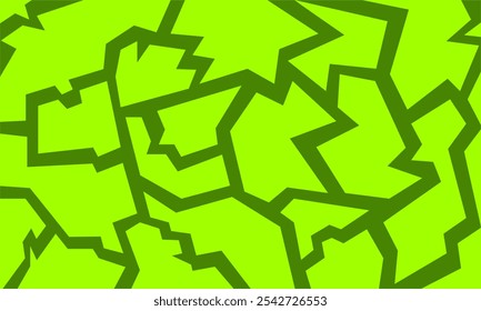 Abstract green and dark green geometric pattern with irregular, jagged shapes creating a dynamic, visually engaging design.