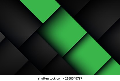 Abstract green dark gray triangle shadow line geometric with blank space design background. eps10 vector