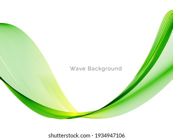 Abstract green decorative stylish  modern wave design banner background vector