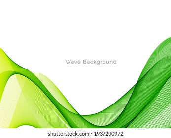 Abstract green decorative stylish  modern wave design banner background vector