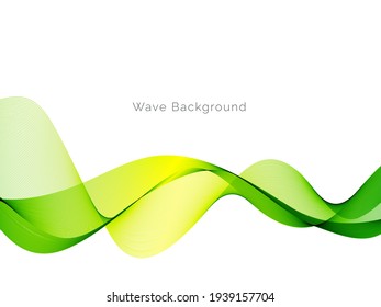 Abstract green decorative stylish  modern wave design banner background vector