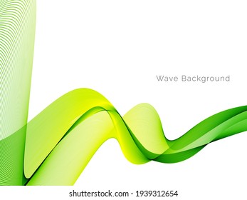 Abstract green decorative stylish  modern wave design banner background vector