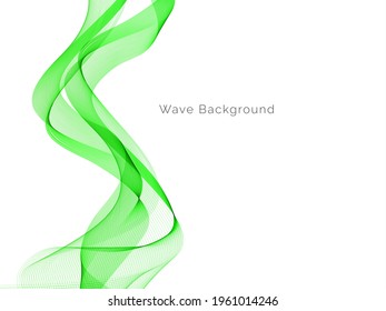 Abstract green decorative stylish  modern wave design banner background vector