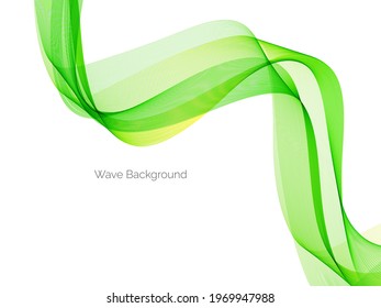 Abstract green decorative stylish  modern wave design banner background vector