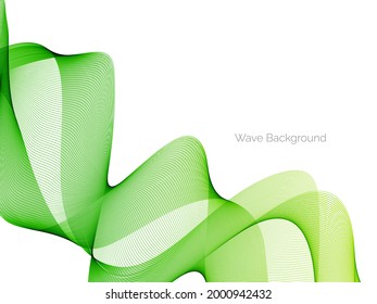 Abstract green decorative stylish  modern wave design banner background vector