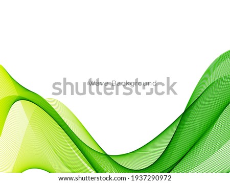 Abstract green decorative stylish  modern wave design banner background vector