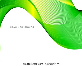 Resumen de fondo vectorial de diseño de onda de textura decorativa verde